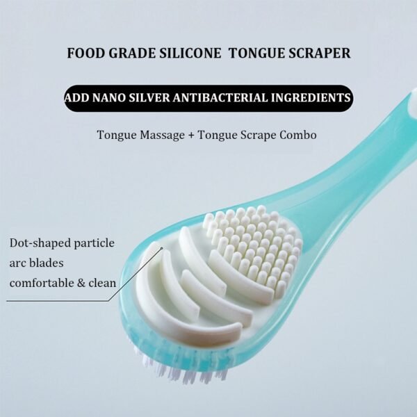 2021 NEW Double Side Tongue Cleaner Brush For Tongue Cleaning Oral Care Tool Silicone Tongue Scraper