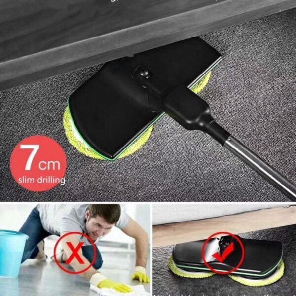 New Mop for Wash Floor Spin Maid Rechargeable Cordless Powered Cleaner Scrubber Polisher Mop Floor Household 3