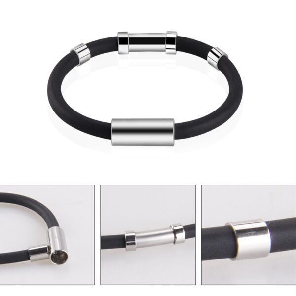 Adjustable Anti Static Silicone Bracelet Body Static Magnetic Sports Wristband 2