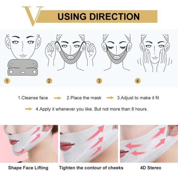 Face Lifting Mask Miracle V Shape Slimming Mask Facial Line Remover Wrinkle Double Chin Reduce Lift 4