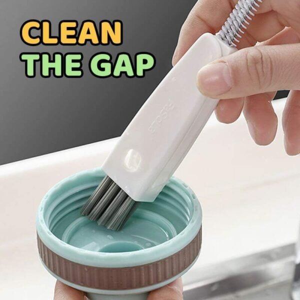 3 In 1 Bottle Cap Detail Brush Portable Multifunctional Lunch Box Rubber Ring Groove Cleaning Brush 2