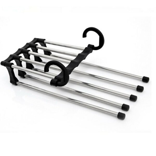 5 in 1 Wardrobe Hanger Multi functional Clothes Hangers Pants Stainless Steel Magic Wardrobe Clothing Hangers 4