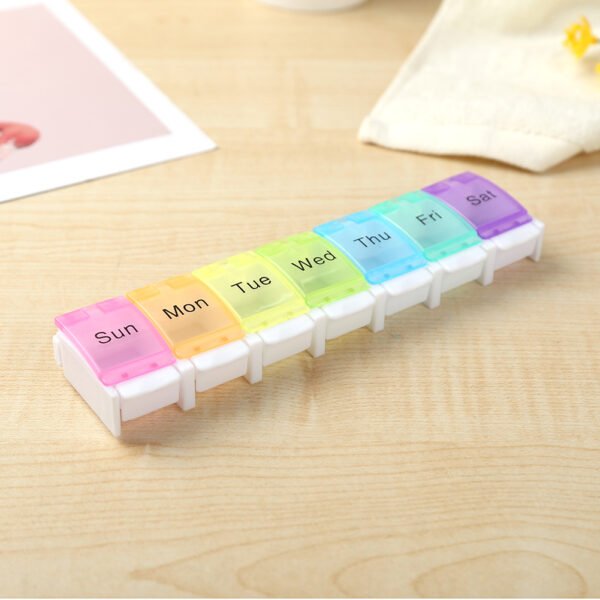 7 Days Weekly Pills Box Tablet Holder Storage Case Medicine Drug Container Mini 7 Cells Pill 2