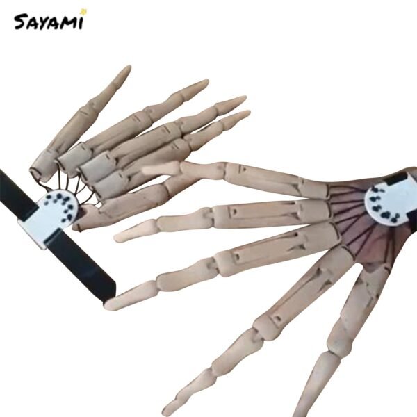 Halloween Scary Props Plastic Skeleton Hands Realistic Life Size Plastic Flexible Joint Hand Bone For Haunted