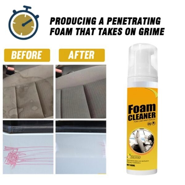 Multi purpose Foam Cleaner Spray Car Interior Cleaner Anti Aging Protection Car Interior Home Cleaning Foam 2