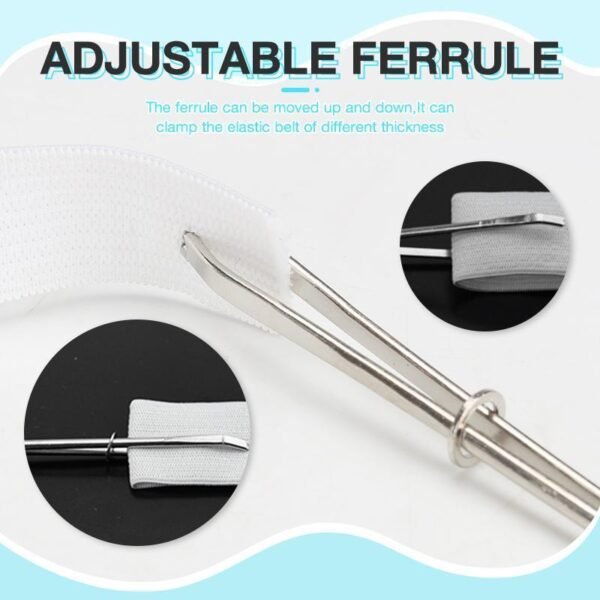 2pcs Elastic Band Rope Wearing Threading Tool Guide Forward Device Needle Sewing DIY Apparel Sewing Utility 3