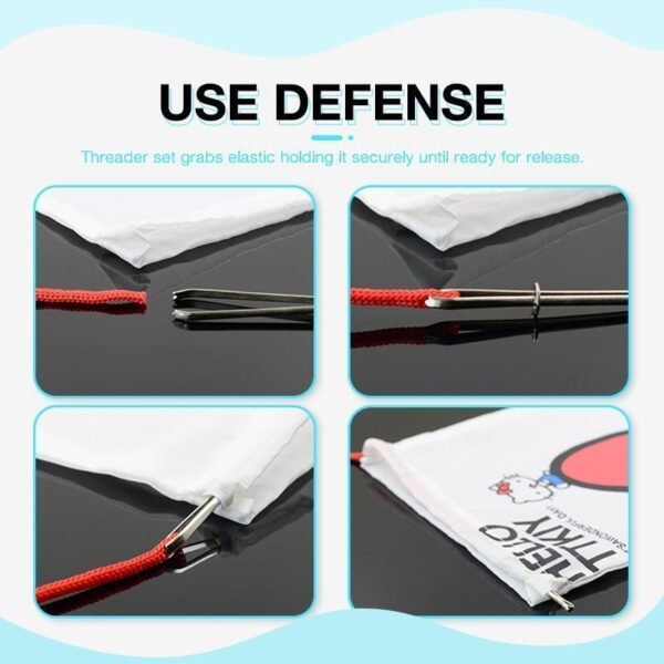 2pcs Elastic Band Rope Wearing Threading Tool Guide Forward Device Needle Sewing DIY Apparel Sewing Utility 5