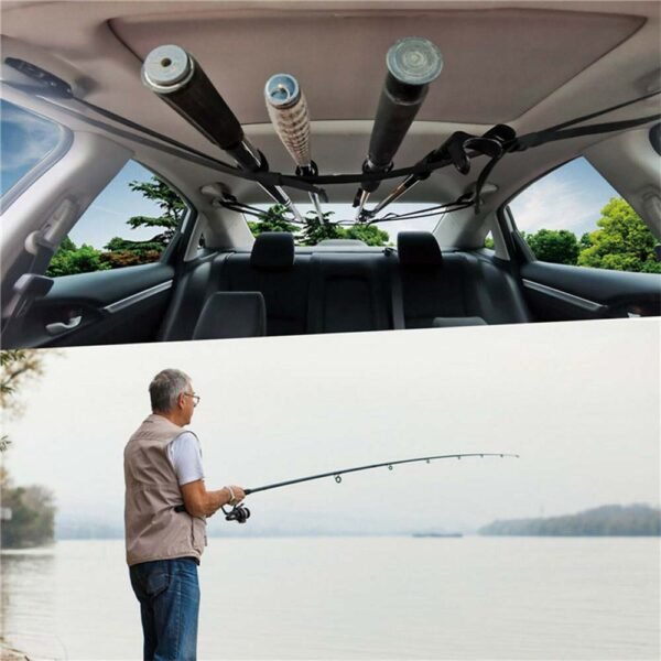 2pcs Fishing Vehicle Rod Carrier Rod Holder Belt Strap Tie for Fishing Rod Rack Accessories 4