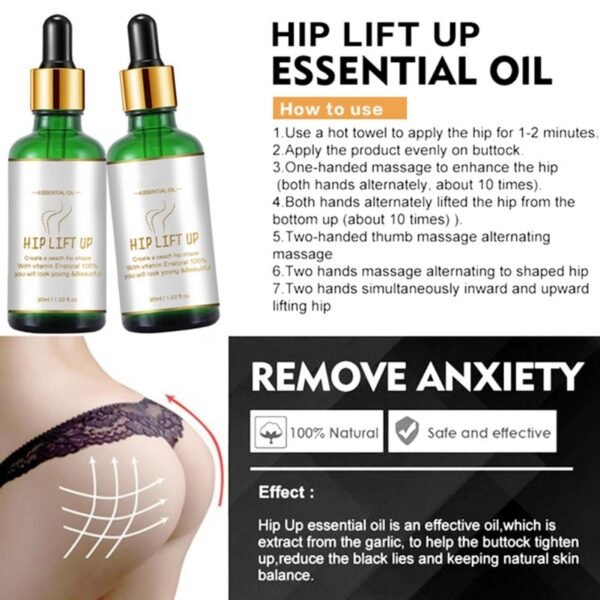 30ml Hip Firm Essential Oil Hip Enlarge Essential Oil Shape Peach Hips Beauty Female Hips Tightening 4