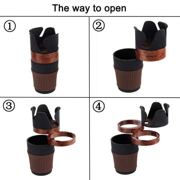 Car Cup Holder Organizer 4 in 1 Multifunctional 360 Rotating Car Cup Holder Insert car Interior 5