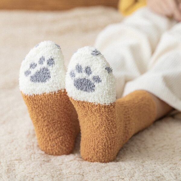 Cat Ears Socks Women s Cartoon Warm Socks Winter Thickness Socks Woman Girl s Sox Floor 5