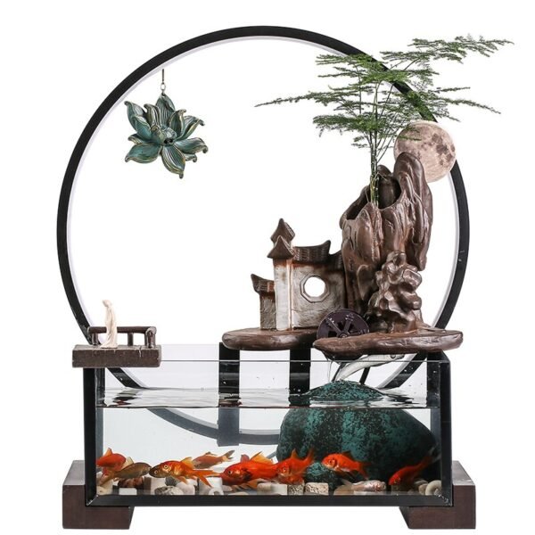 Creative Fish Tank Flowing Water Ornaments Feng Shui Fortune Living Room Office Fountain Decoration decorations for 1