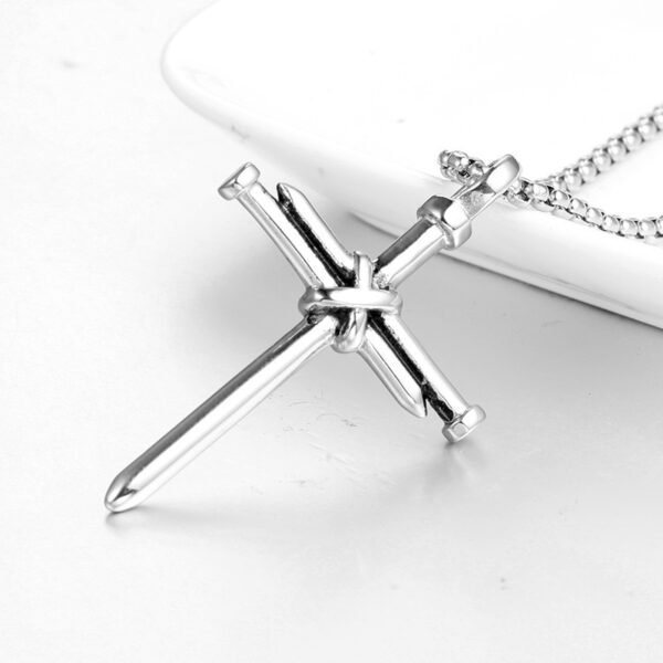 European and American alloy cast steel nail cross men s and women s pendant punk style 4