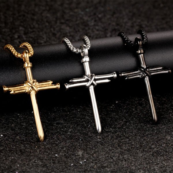 European and American alloy cast steel nail cross men s and women s pendant punk style