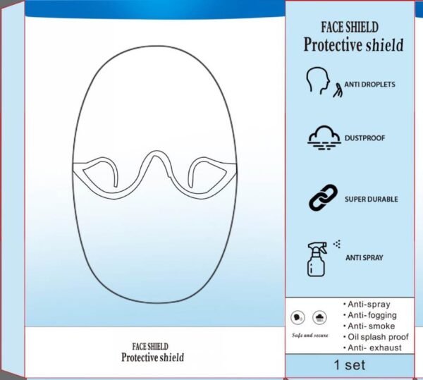 Full Face Transparent PET Protective Mask Space Mask Plastic Cycling Shield Dust Proof Anti Fog Splash 5