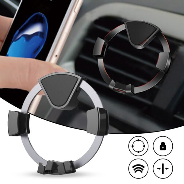 Gravity Car Holder For Phone Air Vent Clip Mobile Cell phone Stand Aluminum Alloy Phone Support 1