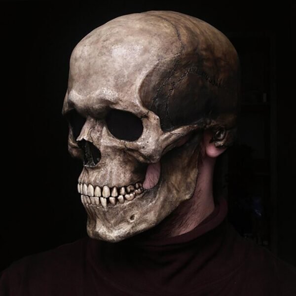 Halloween Mask Movable Jaw Full Head Skull Mask Halloween Decoration Horror Scary Mask Cosplay Party Decor 2