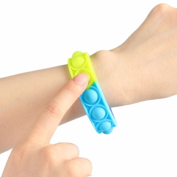 New Fidget Toys For Children Push Bubble Dimple Bracelet Decompression Toy Adults Anti Stress Reliever Sensory 1