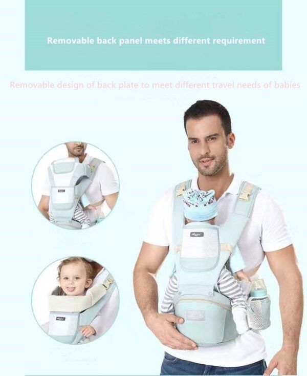 Newborn Baby Carrier Women Multifunctional Baby Carrier Baby Waist Stool Cotton T Shirts Dad Hands Free 2