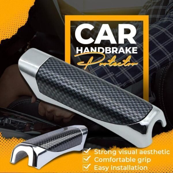 Universal Car Handbrake Protect Cover Styling Wooden Carbon Fiber Decor High Quality ABS Smooth SUV Interior