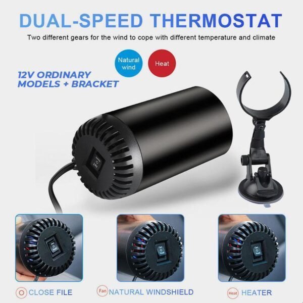 12V Heater for Auto Car Heater Cup Shape Car Warm Air Blower Electric Fan Windshield Defogging 4