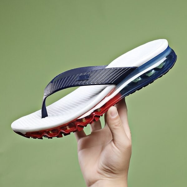 2021 Air cushion man slippers yuppie leisure flip flops nonslip pattern outdoor slipper thick heel male 3