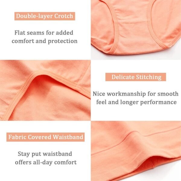 2021 New Seedrulia Women s Briefs Comfortable Cotton High Waist Underwear Women Sexy Breathable Ultra thin 4