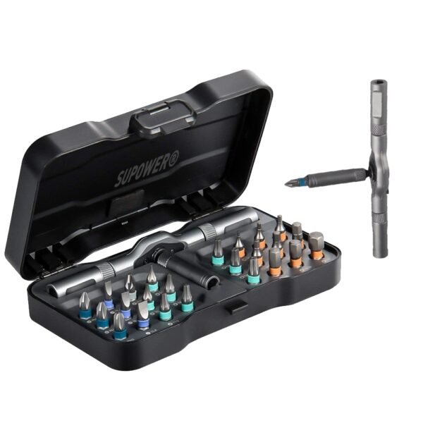 24 in 1 Rotating Screwdriver set Ratchet Wrench Screw driver Kit S2 Magnetic Bits Tools Set