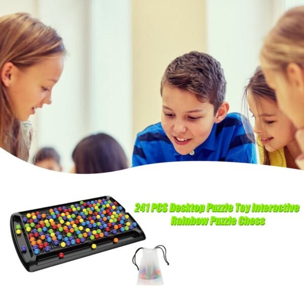 241 PCS Desktop Puzzle Toy Interactive Game Rainbow Eliminator Puzzle Chess Educational Toys Children Adults Gift 4