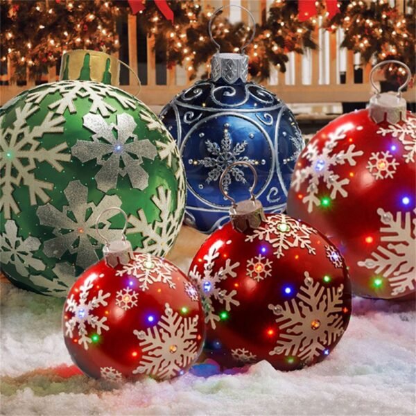 60 Cm Christmas Gift Party Tool Funny Toy Inflatable Ball Christmas Outdoor Decoration Decoration Ball 1
