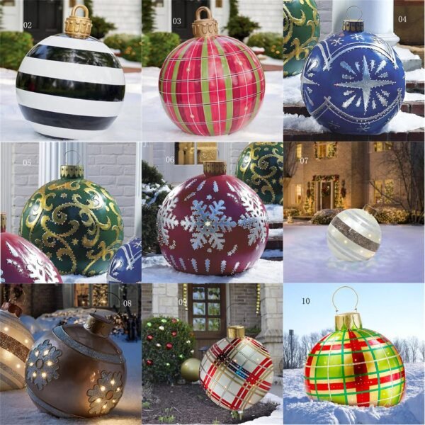 60 Cm Christmas Gift Party Tool Funny Toy Inflatable Ball Christmas Outdoor Decoration Decoration Ball 5