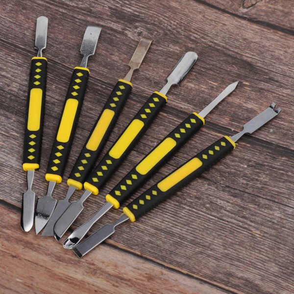 6Pcs Dual End Stainless Steel Spudger Pry Tool Set Pad Tablet Mobile Phone Watch Prying Opening