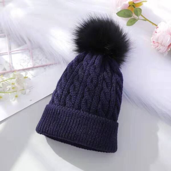 Autumn And Winter Children s Twist Knit Hat Baby Ear Protection Warm Hooded Woolen Hat And 4