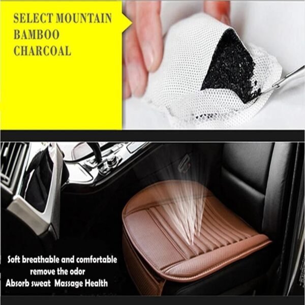Car Seat Cushion PU leather Front Seat Breathable Protective Pad Non Slip Single Universal Seat Cushion 2