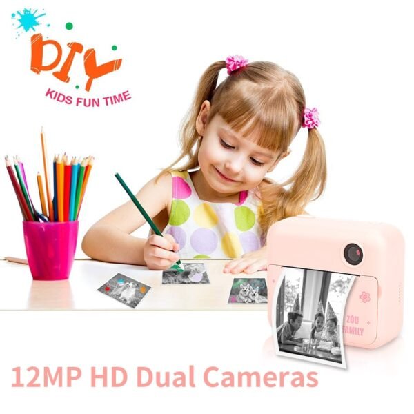 Children Camera Kids Instant Print Camera For Children Print Camera 1080P Digital Camera For Kids Photo 3