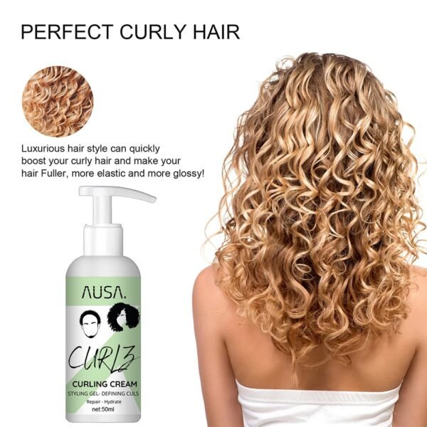 Curl Booster Defining Cream Hair Curling Enhancer Moisturizing Styling Repair Curling Essence Hair Care Elastin Setting 4