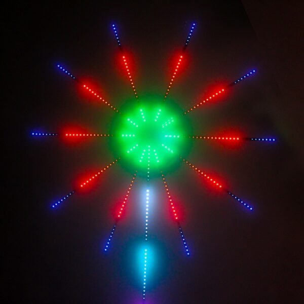 Fireworks RGB LED Strip Light Festoon Fairy Light Music Control Meteor Lamp Dreamcolor Wedding Christmas Room 5