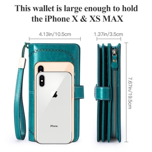 High Quality Gift RFID wallet female long zipper leather Lady wallet large capacity handbag Baibilun 2