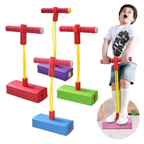 Kids Sports Games Toys Foam Pogo Stick Jumper Indoor Outdoor Fun Fitness Equipment Improve Bounce Sensory
