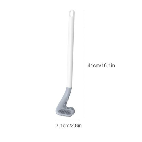 Long Handle Toilet Cleaning Brush Silicone Toilet Brushes for Bathroom Toilet Cleaning Brush Bendable Silicone Brush 3