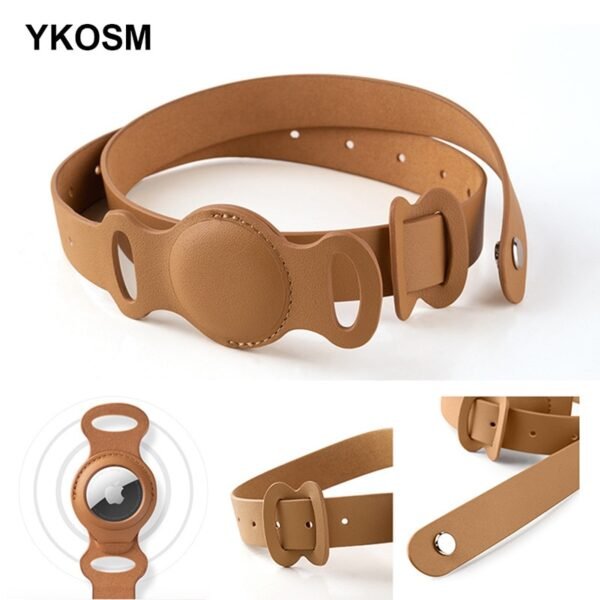 New Leather Pet Adjustable Collar For Apple Airtag Location Tracker Dog Cat Anti lost AirTag Case
