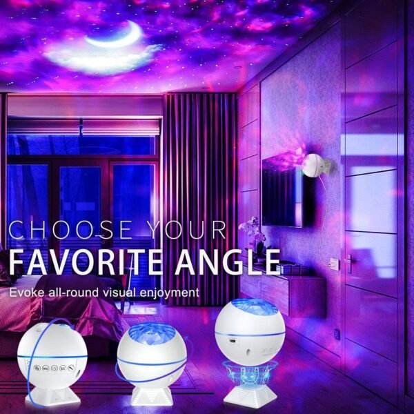 Star Projector Light Sky Moon Lights Galaxy Ocean Projection Lamp Bedroom Night Light with Remote Control 3