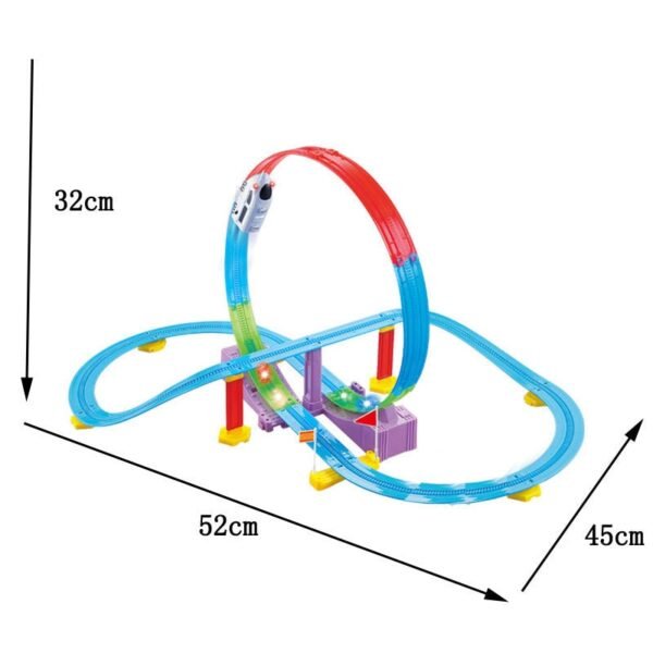 Wholesale Creative Electric Rail Car Toys Plastic Cartoon Electric Track Roller Coaster Hot Toys 3