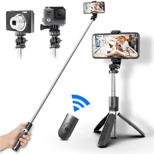 Wireless Bluetooth Selfie Stick Tripod Handheld Balance Stabilizer Sports Live Foldable Universal Holder for Iphone Huawei 3