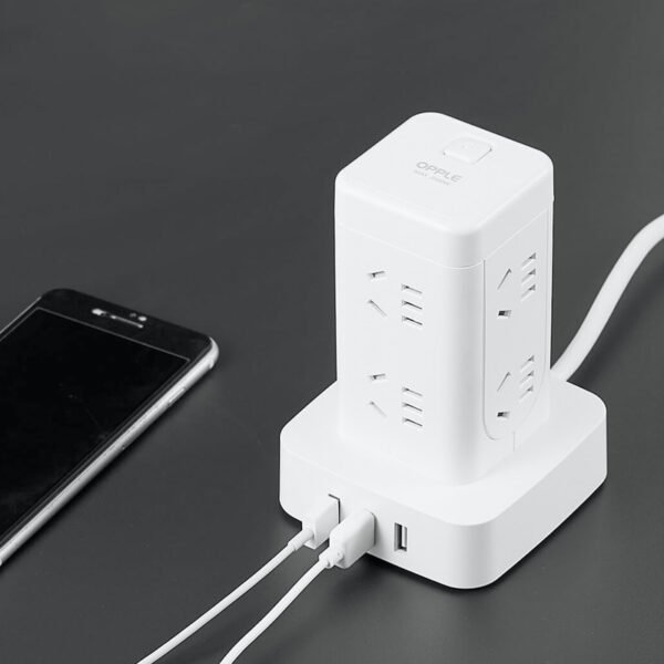 Youpin Opple Power Strip Socket 2 4A Fast Charging 2500W Multifunctional Vertical 3 USB 8 12 1