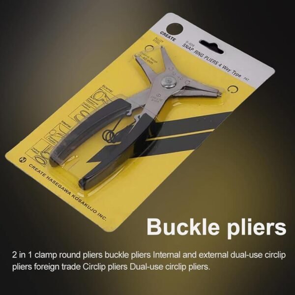2 in 1 Snap Ring Pliers Internal External Pliers Retaining Clips Multifunctional Snap Ring Circlip Pliers 4