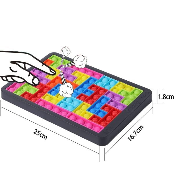 27PCS Pops Tetris Jigsaw Puzzle Toys Reliver Stress Toys Anti stress Toys Poppits Bubble Sensory Fidget 2