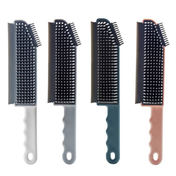 3 in 1 Multifunctional Cleaning Brush Countertop Silicone Scraper Brush Sill Crevice Cleaner Household Cleaning Brush