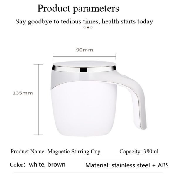 Automatic Self Stirring Mug Electric Stainless Steel Automatic Mixing Milk Coffee Cup Magnetic Smart Mixer Coffee 4