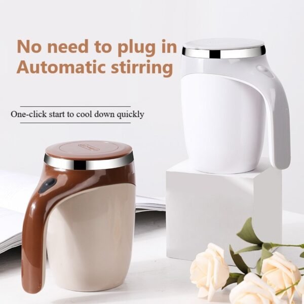 Automatic Self Stirring Mug Electric Stainless Steel Automatic Mixing Milk Coffee Cup Magnetic Smart Mixer Coffee